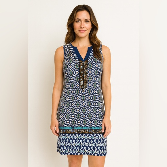 Rabbit Rabbit Rabbit Dress Size 6 Sleeveless Bohemian Pleated
Golf Beaded Button - Picture 1 of 14